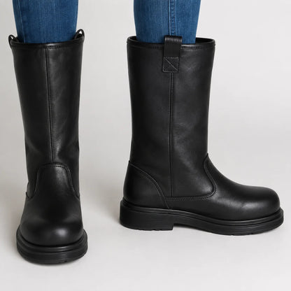 Men's Mid-Calf Leather Boots | Casual Winter Footwear 0