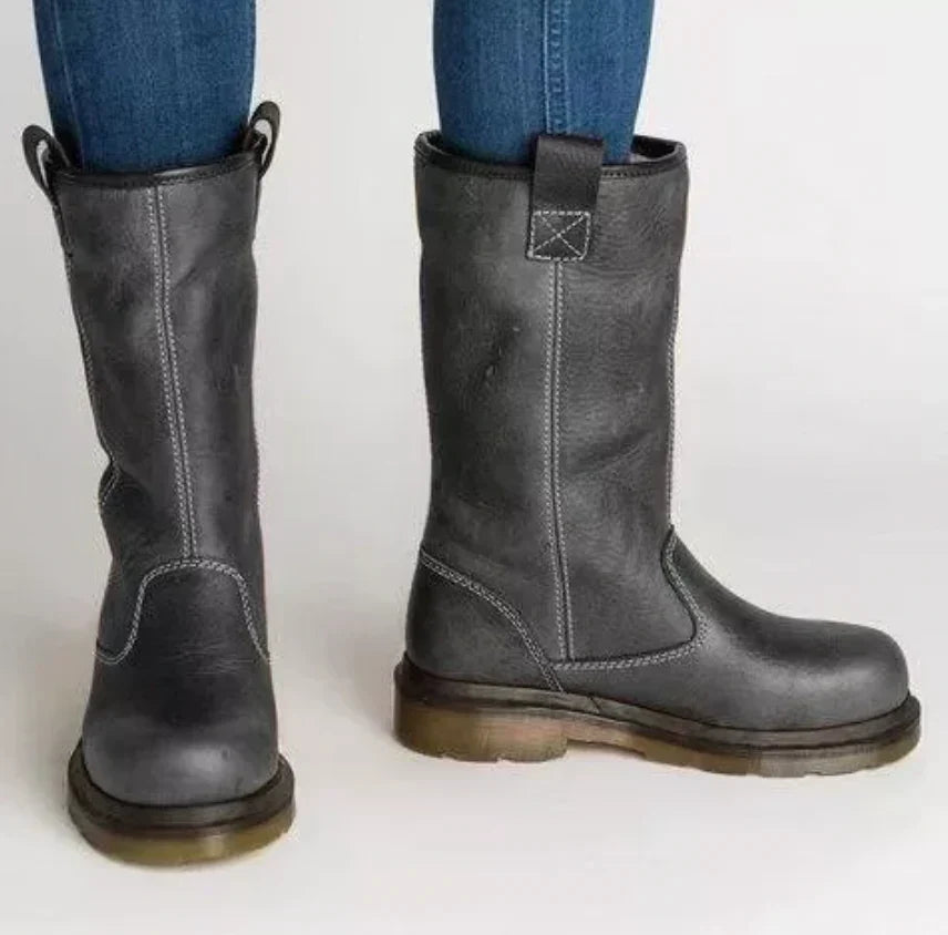 Men's Mid-Calf Leather Boots | Casual Winter Footwear 2