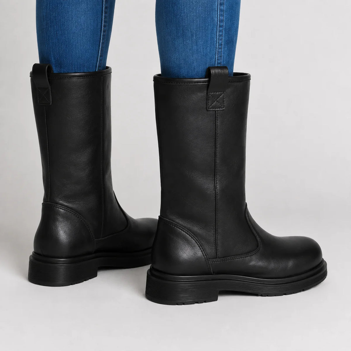 Men's Mid-Calf Leather Boots | Casual Winter Footwear 3