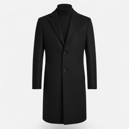 Men's Mid-Length Wool Trench Coat | Men's Overcoat 3