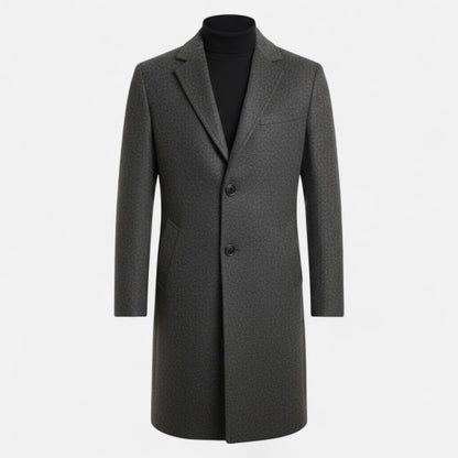 Men's Mid-Length Wool Trench Coat | Men's Overcoat 6