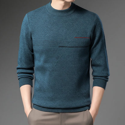 Men's Mock-Neck Knit Sweater | Long Sleeve Autumn Winter 2
