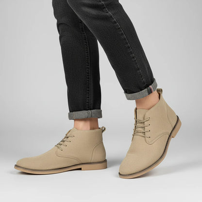 Men's Nubuck Chukka Boots | Smart Casual Lace-Up Footwear 0