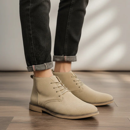 Men's Nubuck Chukka Boots | Smart Casual Lace-Up Footwear 3