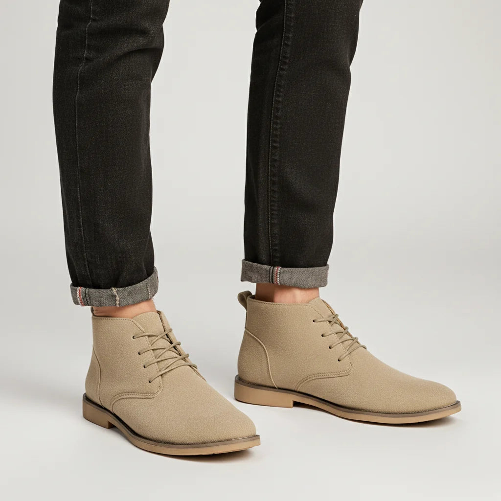 Men's Nubuck Chukka Boots | Smart Casual Lace-Up Footwear 4