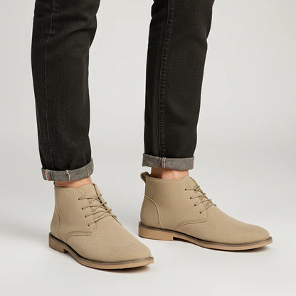 Men's Nubuck Chukka Boots | Smart Casual Lace-Up Footwear 4