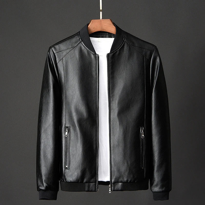 Men's PU Leather Jacket Black 0