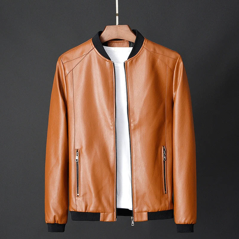 Men's PU Leather Jacket Black 1