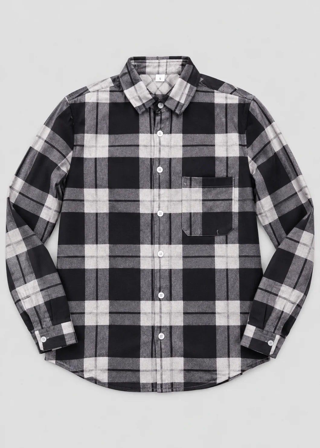 Men's Plaid Flannel Shirt | Button-Up Overshirt Casual Fit 3