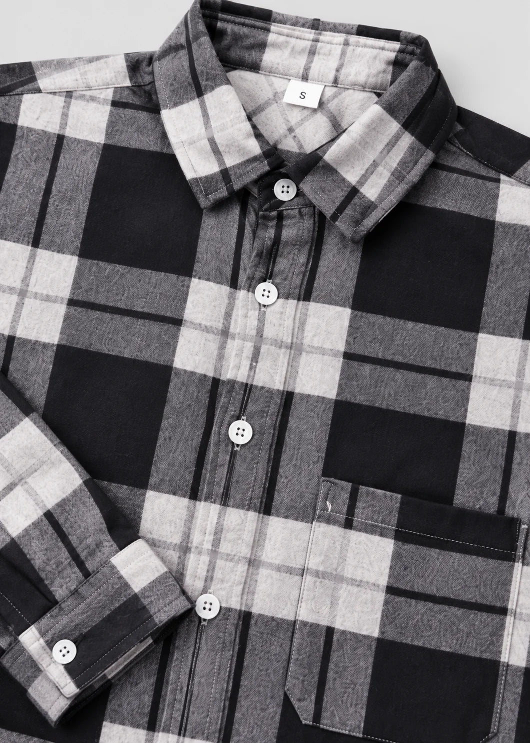 Men's Plaid Flannel Shirt | Button-Up Overshirt Casual Fit 4