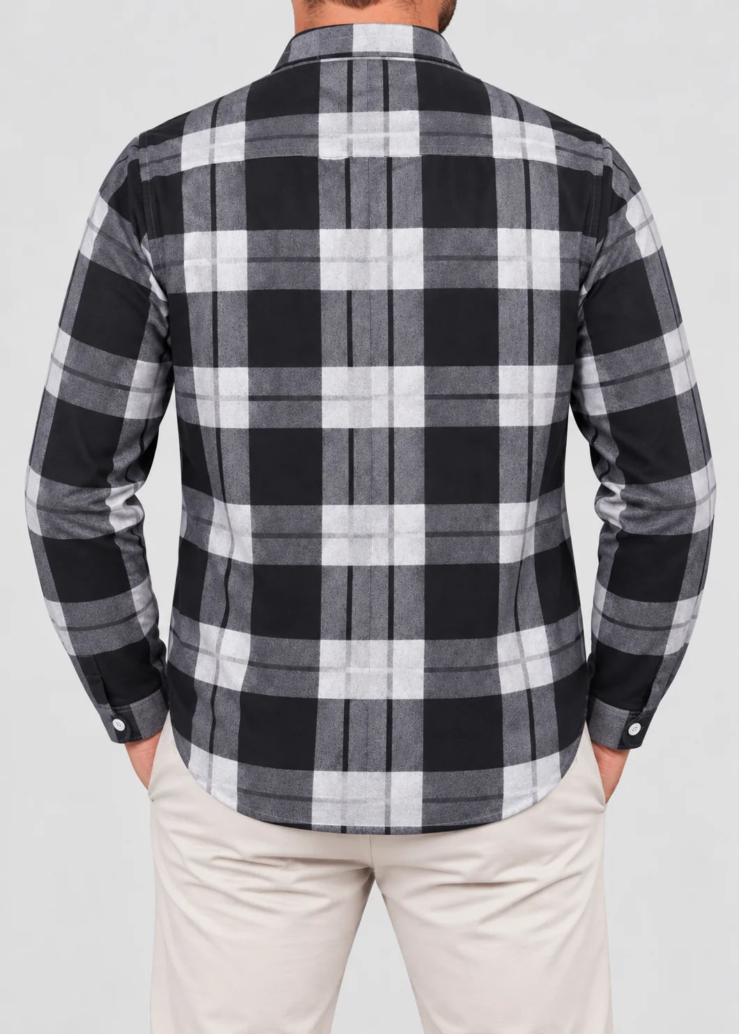 Men's Plaid Flannel Shirt | Button-Up Overshirt Casual Fit 5