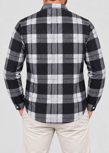 Men's Plaid Flannel Shirt | Button-Up Overshirt Casual Fit 5