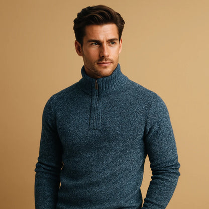 Men's Quarter-Zip Sweater | Lightweight Knitted Layering Top 1