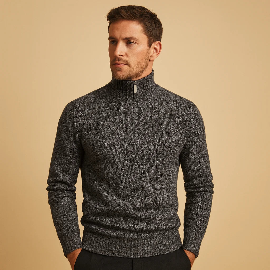 Men's Quarter-Zip Sweater | Lightweight Knitted Layering Top 3