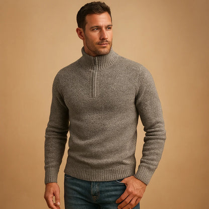 Men's Quarter-Zip Sweater | Lightweight Knitted Layering Top 4