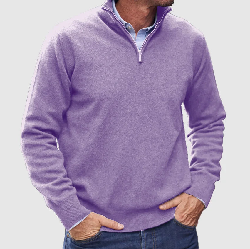 Men's Quarter-Zip Sweater | Soft Knit Autumn Layer 2