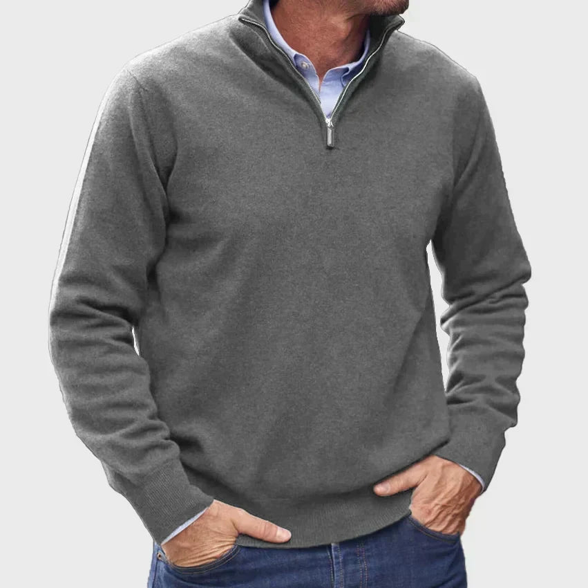 Men's Quarter-Zip Sweater | Soft Knit Autumn Layer 8