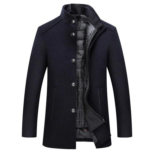 Men's Quilted High-Collar Winter Coat | Men's Overcoat 2