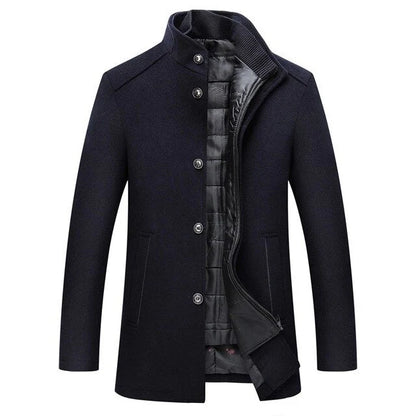 Men's Quilted High-Collar Winter Coat | Men's Overcoat 2