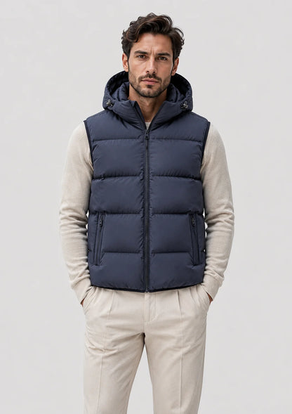 Men's Quilted Hooded Gilet | Lightweight Insulated Bodywarmer 1