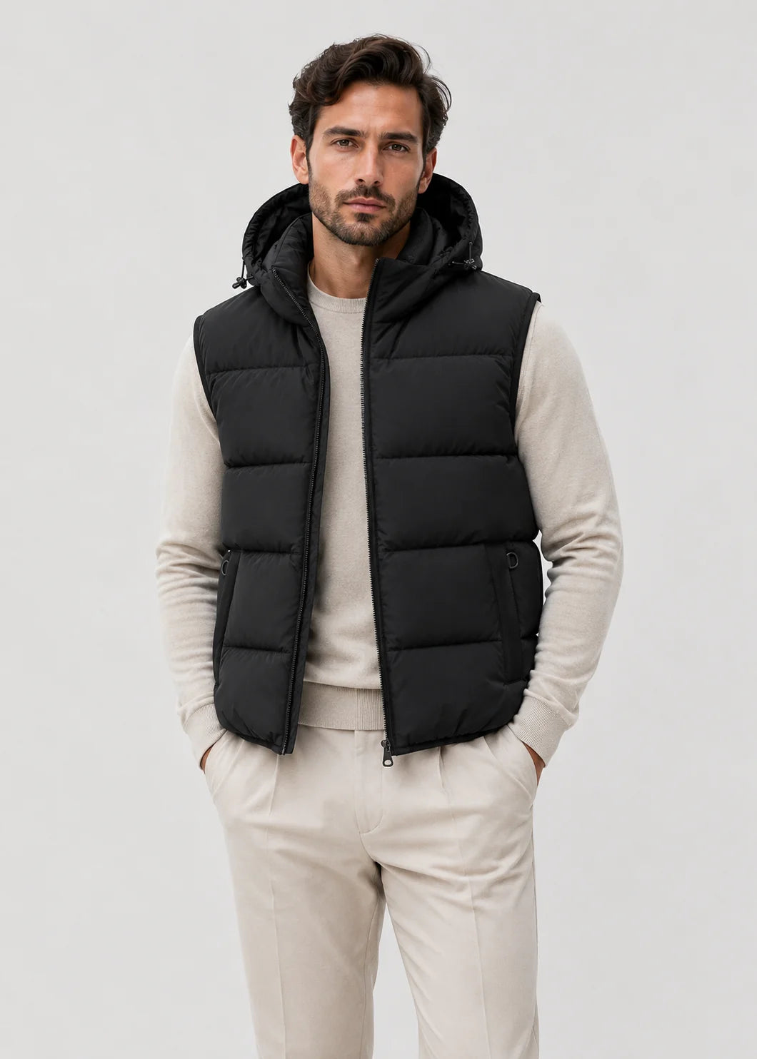 Men's Quilted Hooded Gilet | Lightweight Insulated Bodywarmer 8