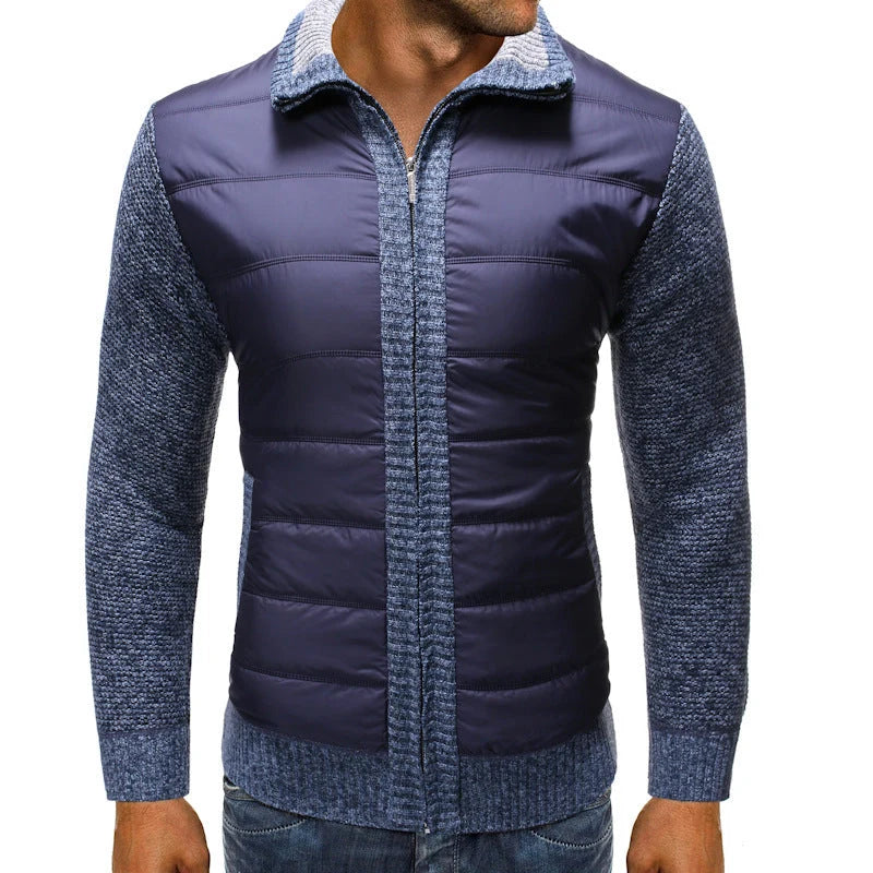 Men's Quilted Hybrid Jacket | Stylish Full-Zip Layer 1