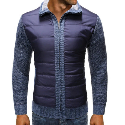 Men's Quilted Hybrid Jacket | Stylish Full-Zip Layer 1