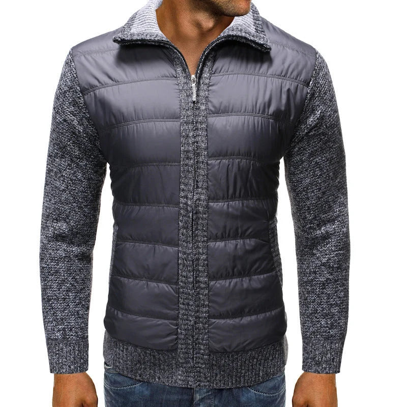 Men's Quilted Hybrid Jacket | Stylish Full-Zip Layer 3