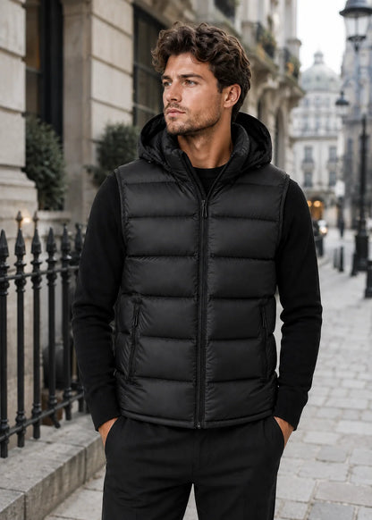 Men's Quilted Padded Bodywarmer Vest | Insulated Zip Front Gilet 8