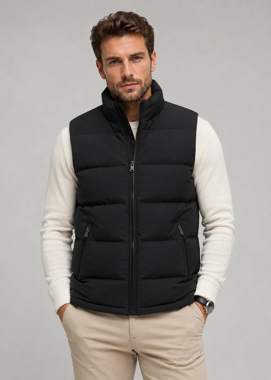 Men's Quilted Padded Bodywarmer | Insulated Sleeveless Vest 1