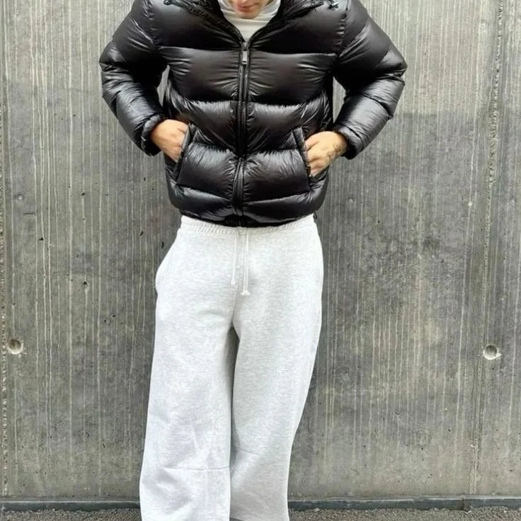 Men's Quilted Sherpa Lined Jacket | Men's Winter Jacket Black 2