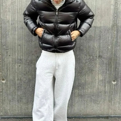 Men's Quilted Sherpa Lined Jacket | Men's Winter Jacket Black 2