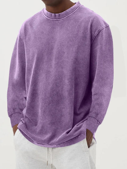 Men's Relaxed Crew Neck Knit Sweater | Casual Long Sleeve Top 5