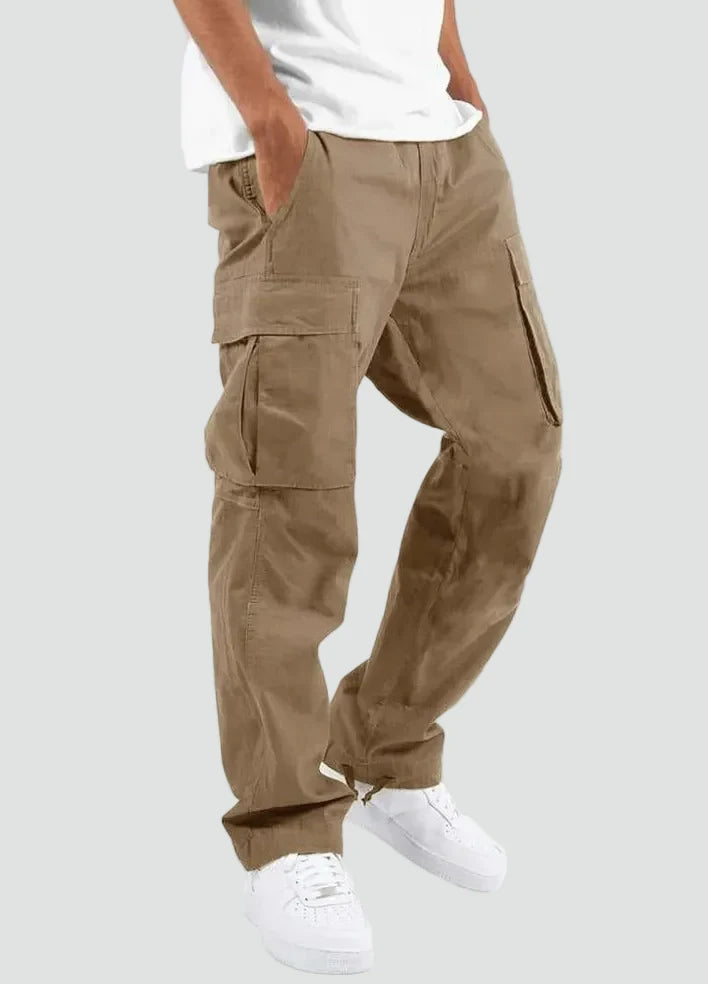 Men's Relaxed Fit Cargo Pants | Casual Cargo Trousers 0