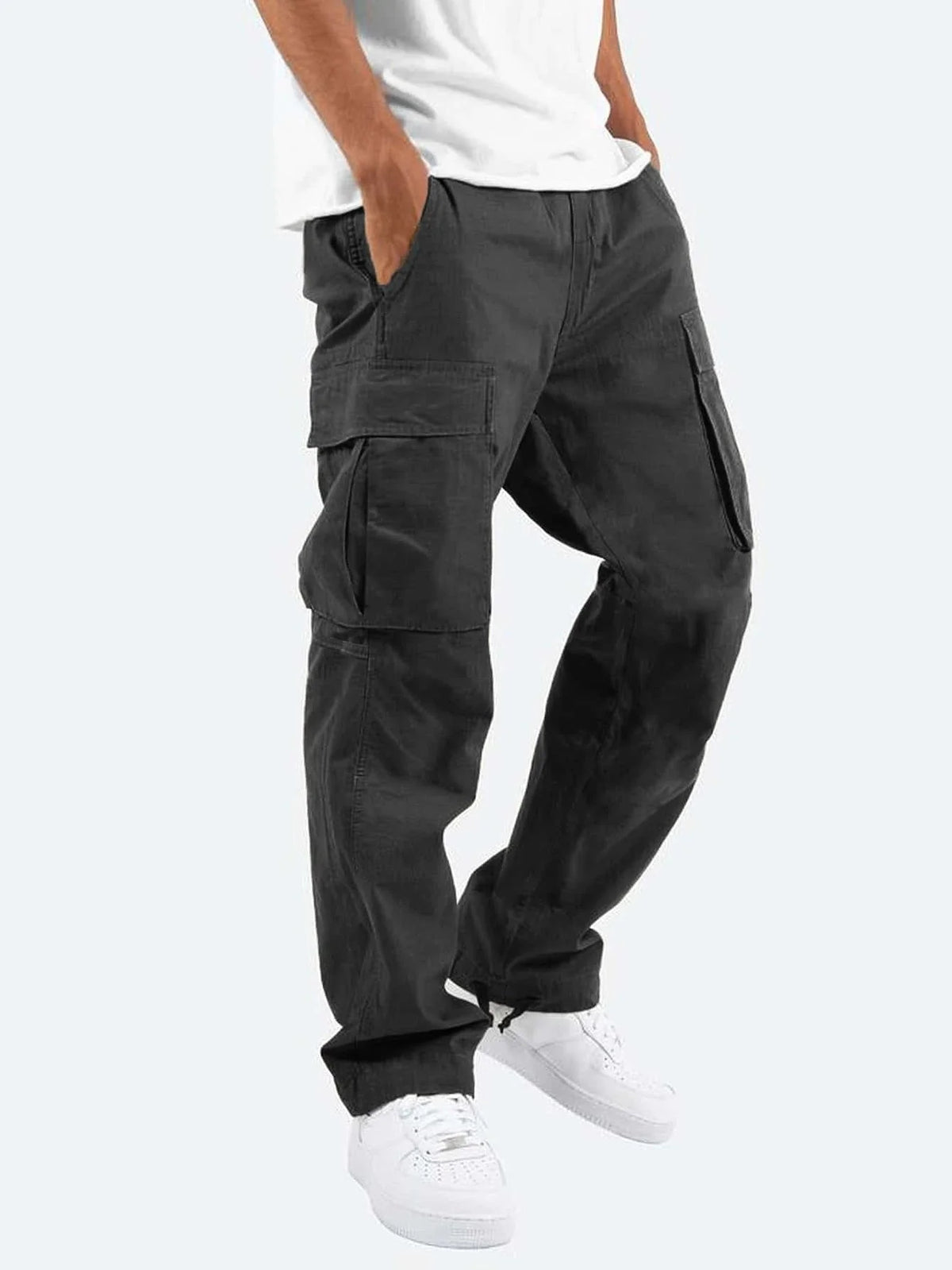 Men's Relaxed Fit Cargo Pants | Casual Cargo Trousers 1