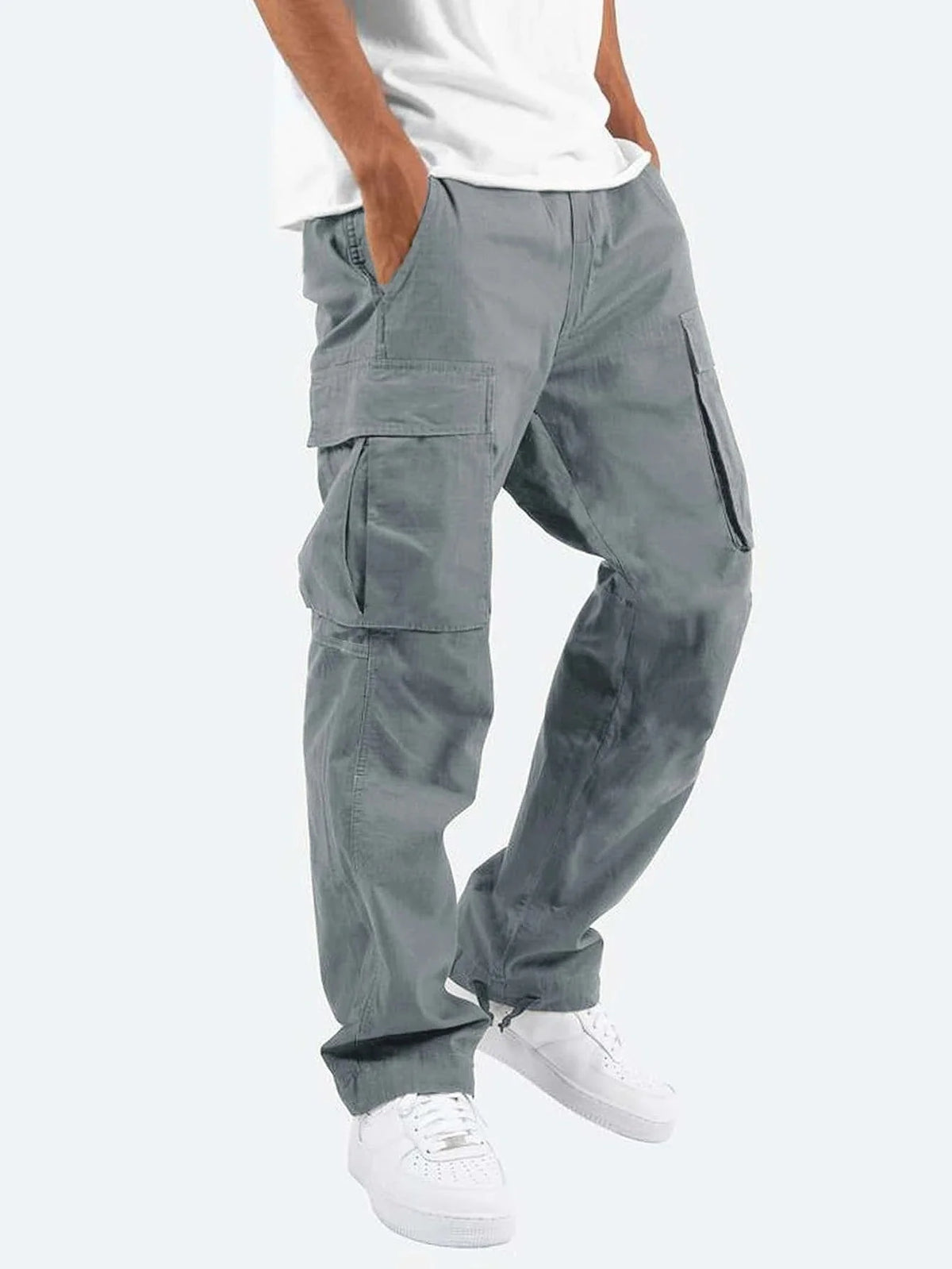 Men's Relaxed Fit Cargo Pants | Casual Cargo Trousers 2