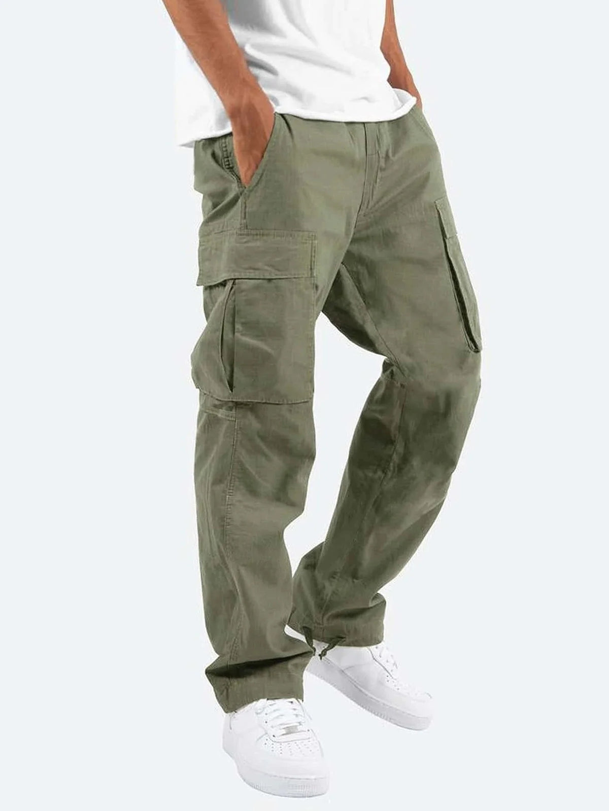 Men's Relaxed Fit Cargo Pants | Casual Cargo Trousers 3