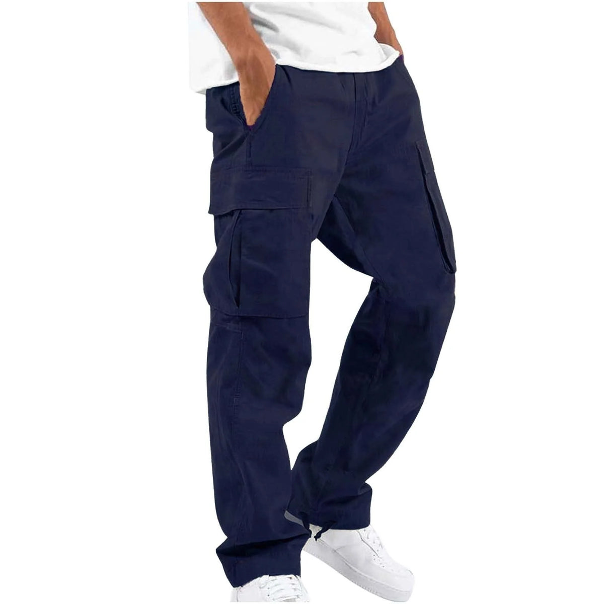 Men's Relaxed Fit Cargo Pants | Casual Cargo Trousers 4