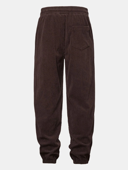 Men's Ribbed Corduroy Tracksuit | Hoodie and Tapered Joggers 6