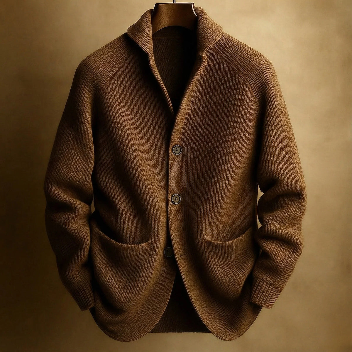 Men's Shawl Collar Cardigan | Wool-Blend Button-Up Sweater 3