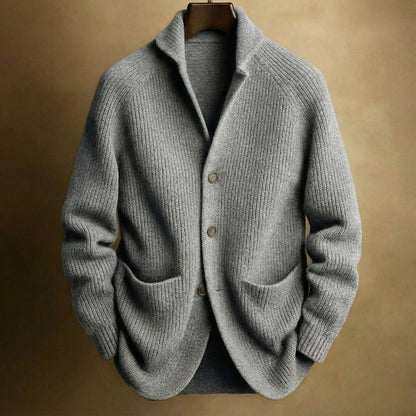 Men's Shawl Collar Cardigan | Wool-Blend Button-Up Sweater 4