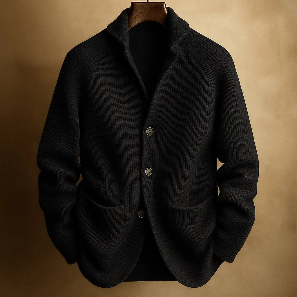 Men's Shawl Collar Cardigan | Wool-Blend Button-Up Sweater 6