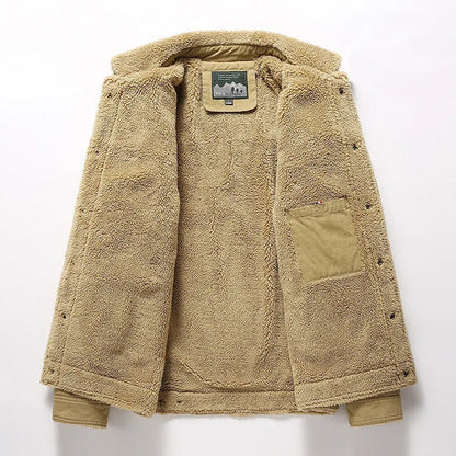 Men's Sherpa-Lined Fleece Jacket | Warm Utility Coat 4
