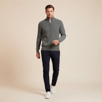 Men's Slim-Fit Zip Cardigan | Men's Cardigan Sweater 1