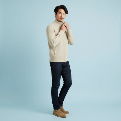 Men's Slim-Fit Zip Cardigan | Men's Cardigan Sweater 6