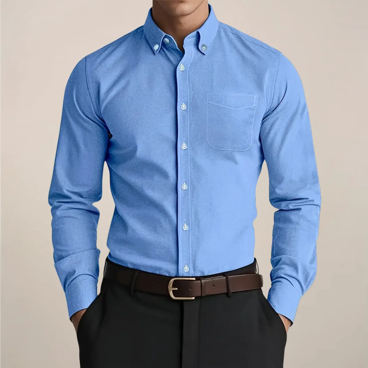 Men's Slim Fit Button-Down Collar Shirt | Men's Dress Shirts 2