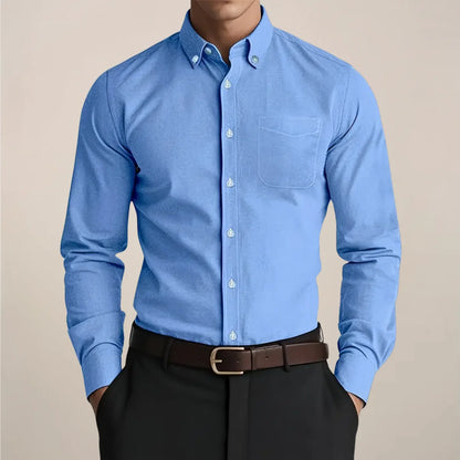 Men's Slim Fit Button-Down Collar Shirt | Men's Dress Shirts 2