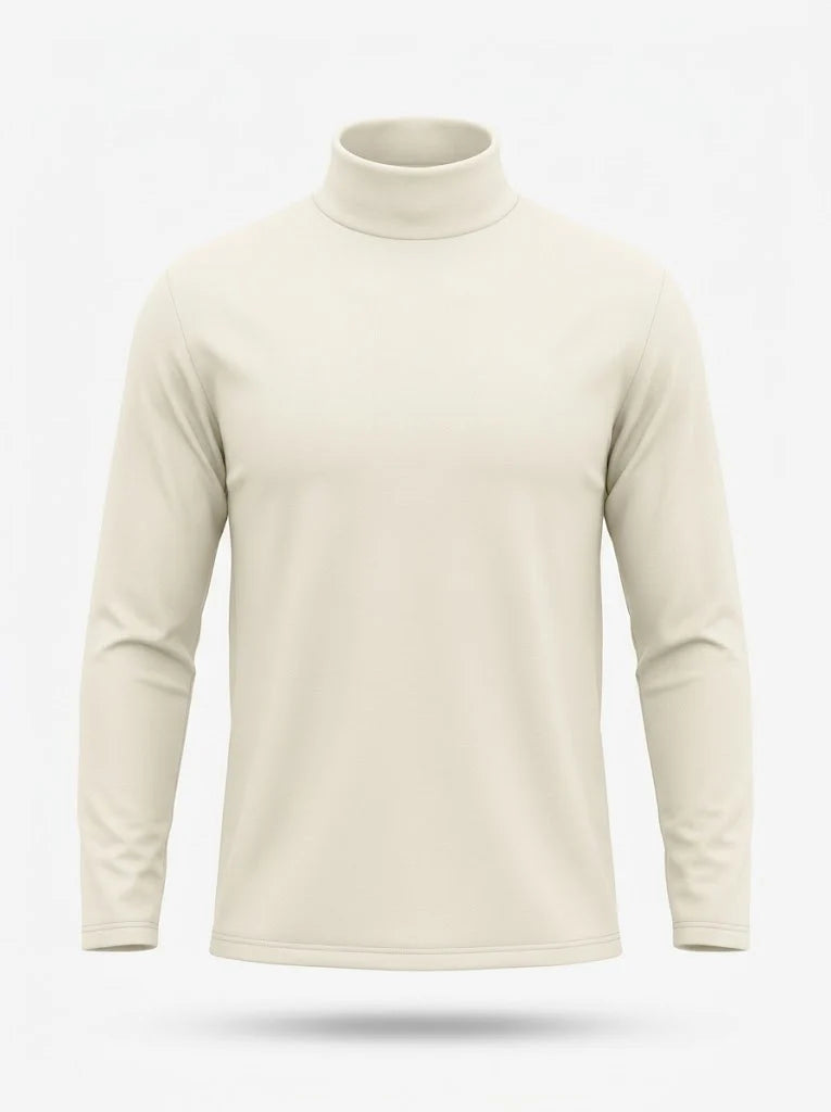 Men's Slim Fit Mock-Neck Pullover | Casual Long Sleeve Top 0