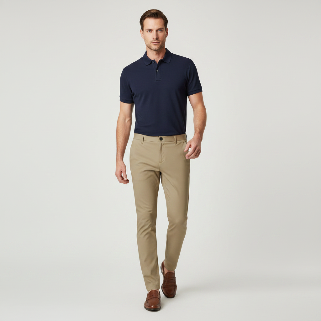 Men's Slim Fit Stretch Trousers 0