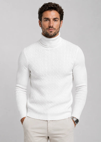 Men's Slim Fit Turtleneck Sweater Warm Knit 1